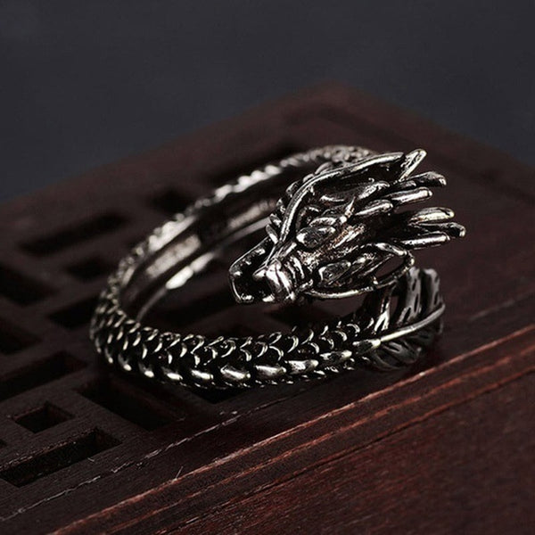 Serpent Dragon Ring (Adjustable) - Dragon Treasures