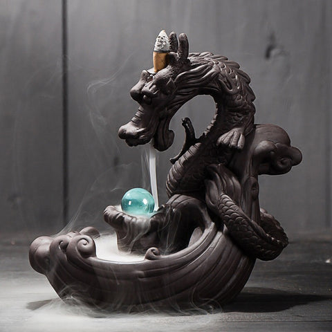 Dragon Ceramic Incense Holder - Dragon Treasures