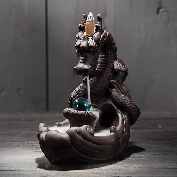 Dragon Ceramic Incense Holder - Dragon Treasures