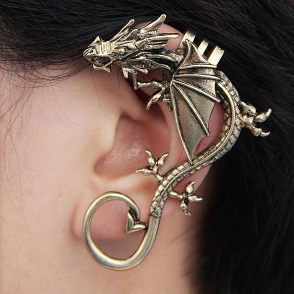 Metal Dragon Bite Earring - Dragon Treasures