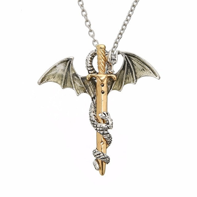 Luminous Dragon Sword Necklace (Glow In The Dark) - Dragon Treasures
