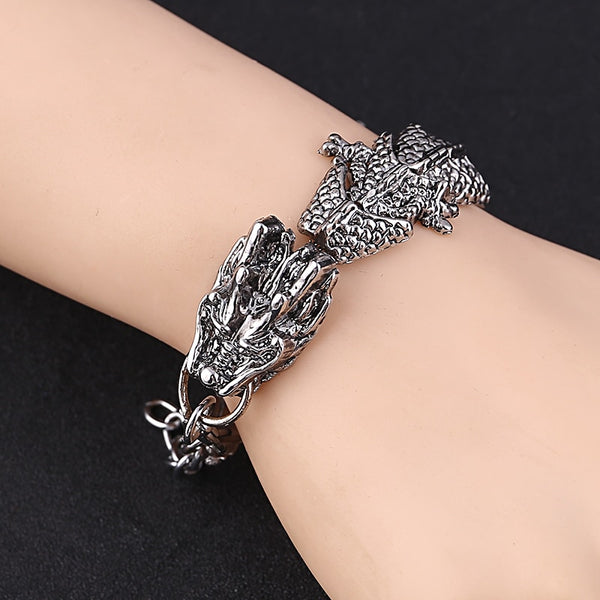 Metal Dragon Charm Bracelet - Dragon Treasures