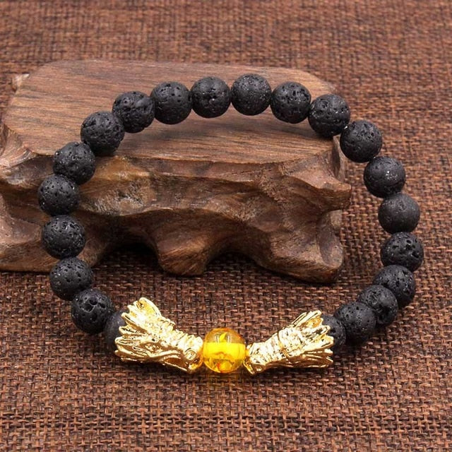 Lava Stone Dragon Bracelet - Dragon Treasures