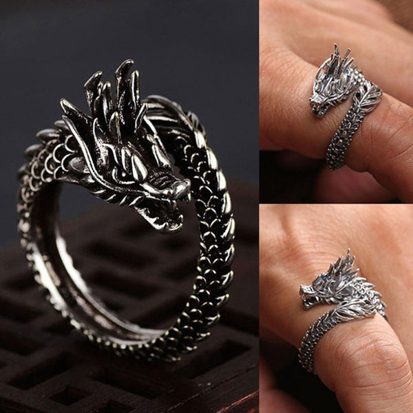 Serpent Dragon Ring (Adjustable) - Dragon Treasures