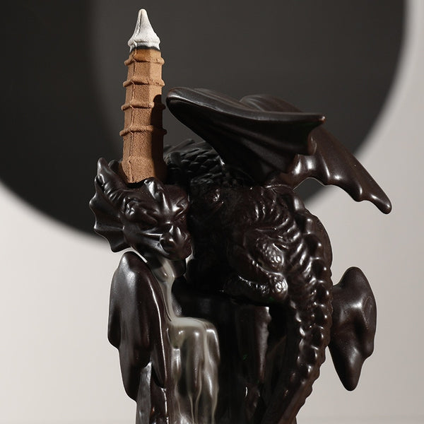 Dragon Backflow Incense Burner With LED Ball - Dragon Treasures