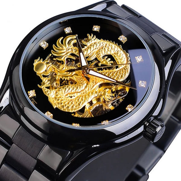 Classic Dragon Watch (Silver or Gold Dragon) - Dragon Treasures